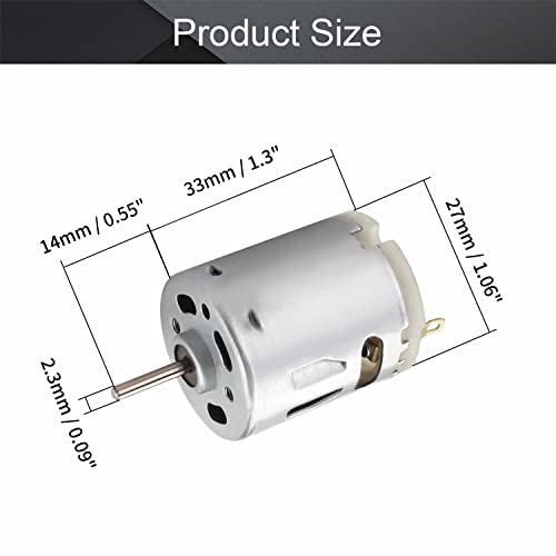 Fielect DC Motor 6V-12V 5680-10885RPM 0.38A Micro Motor Mini Motor Electric Motor Round Shaft for RC Boat DIY Airplane Toys Model DIY Hobby, 1 Pcs - Image 2