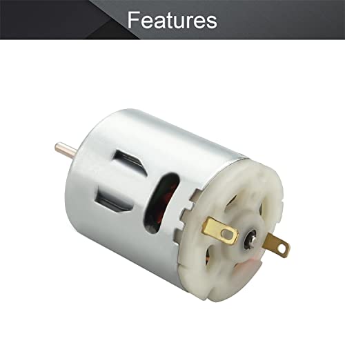 Fielect DC Motor 6V-12V 5680-10885RPM 0.38A Micro Motor Mini Motor Electric Motor Round Shaft for RC Boat DIY Airplane Toys Model DIY Hobby, 1 Pcs - Image 3