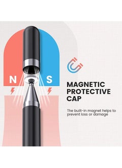 Generic Universal Stylus Pen for Touch Screens Passive Stylus pen Compatible with iOS and Android devices iPad iPhone laptop Samsung phones and tablets for Drawing and Handwriting (Black)  - Image 3