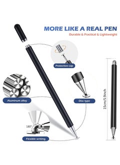 Generic Universal Stylus Pen for Touch Screens Passive Stylus pen Compatible with iOS and Android devices iPad iPhone laptop Samsung phones and tablets for Drawing and Handwriting (Black)  - Image 2