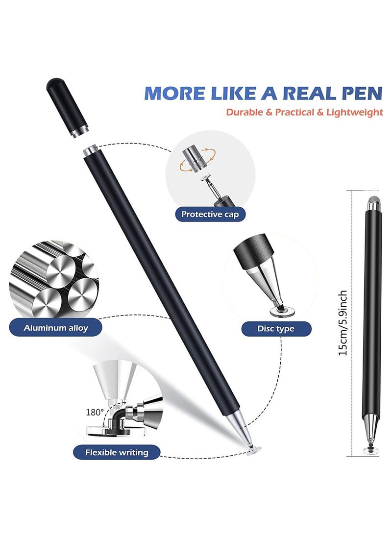 Generic - Universal Stylus Pen for Touch Screens Passive Stylus pen Compatible with iOS and Android devices iPad iPhone laptop Samsung phones and tablets for Drawing and Handwriting (Black) - Image 1