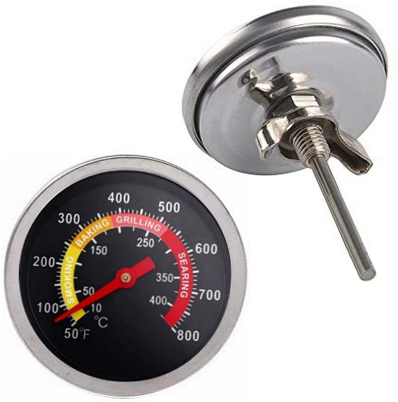YOTOM 2 pcs BBQ Grill Temperature Gauge, Charcoal Pit Grill Smoker Thermometer Gauge BBQ Temp Gauge - Image 1