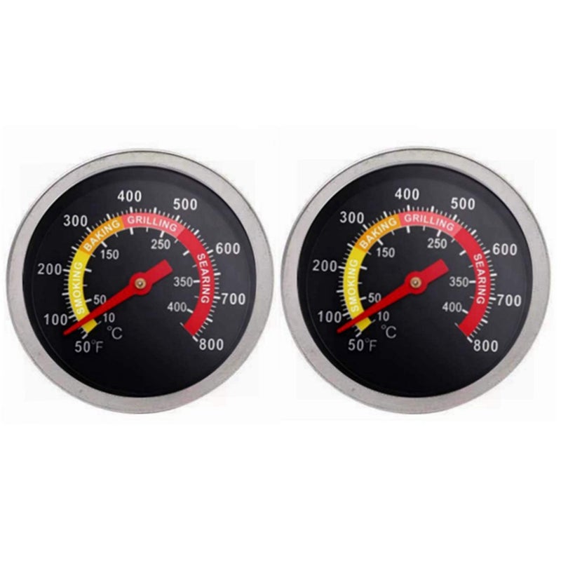 YOTOM 2 pcs BBQ Grill Temperature Gauge, Charcoal Pit Grill Smoker Thermometer Gauge BBQ Temp Gauge - Image 2