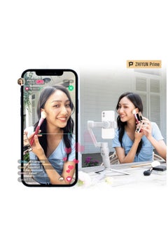 Generic Smooth-Q3 Gimbal Stabilizer for Smartphone Android Cell Phone iPhone Zhi yun q 3-Axis Handheld Gimble Stick w/Tripod Stand LED Fill Light for Tiktok YouTube Vlog Video Kit Face/Object Tracking  - Image 4
