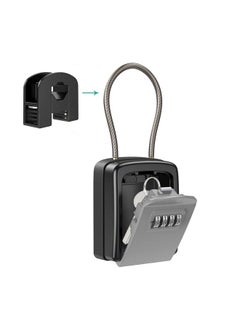 ORIA ORIA Key Lock Box, 4 Digit Combination Safe Lock Box for Keys with Removable Chain and Snap, Resettable Code Key Storage Lock Box Waterproof for Home, Warehouse, Indoor & Outdoor  - Image 1