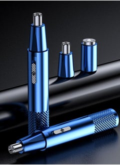 In Air Rechargeable Nose and Ear Hair Trimmer, Electric Nose and Ear Hair Trimmer, 2-in-1 Painless Facial Hair Trimmer with Double Edge Blade, Washable Stainless Steel Blade  - Image 1