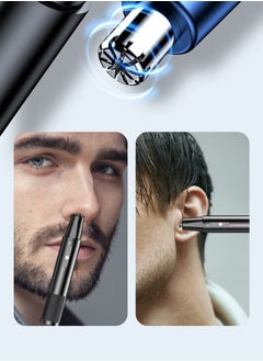 In Air Rechargeable Nose and Ear Hair Trimmer, Electric Nose and Ear Hair Trimmer, 2-in-1 Painless Facial Hair Trimmer with Double Edge Blade, Washable Stainless Steel Blade  - Image 3