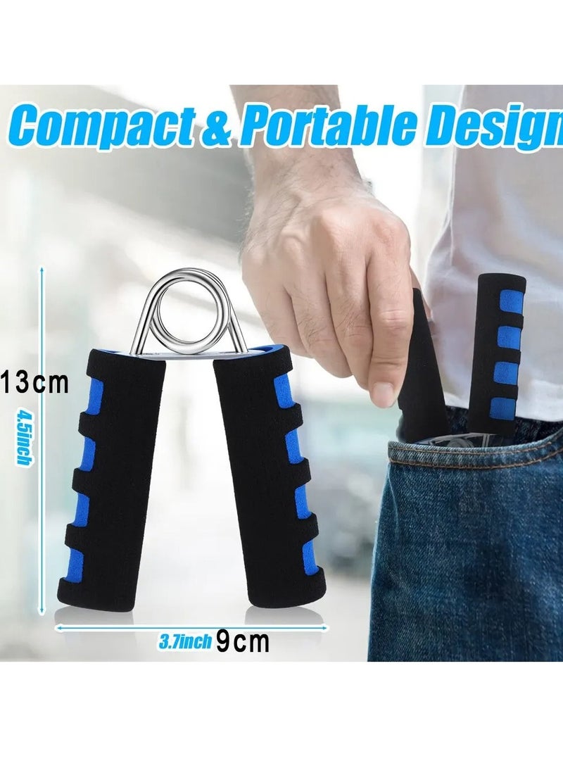 AROAQ Grip Strengthener, Flexible And Durable Gym Wrist Strength Exerciser, Portable Long Lasting Forearm Strength Trainer, Comfortable Carpal Expander Hand Trainer For Physical Therapy, (Blue) - Image 3