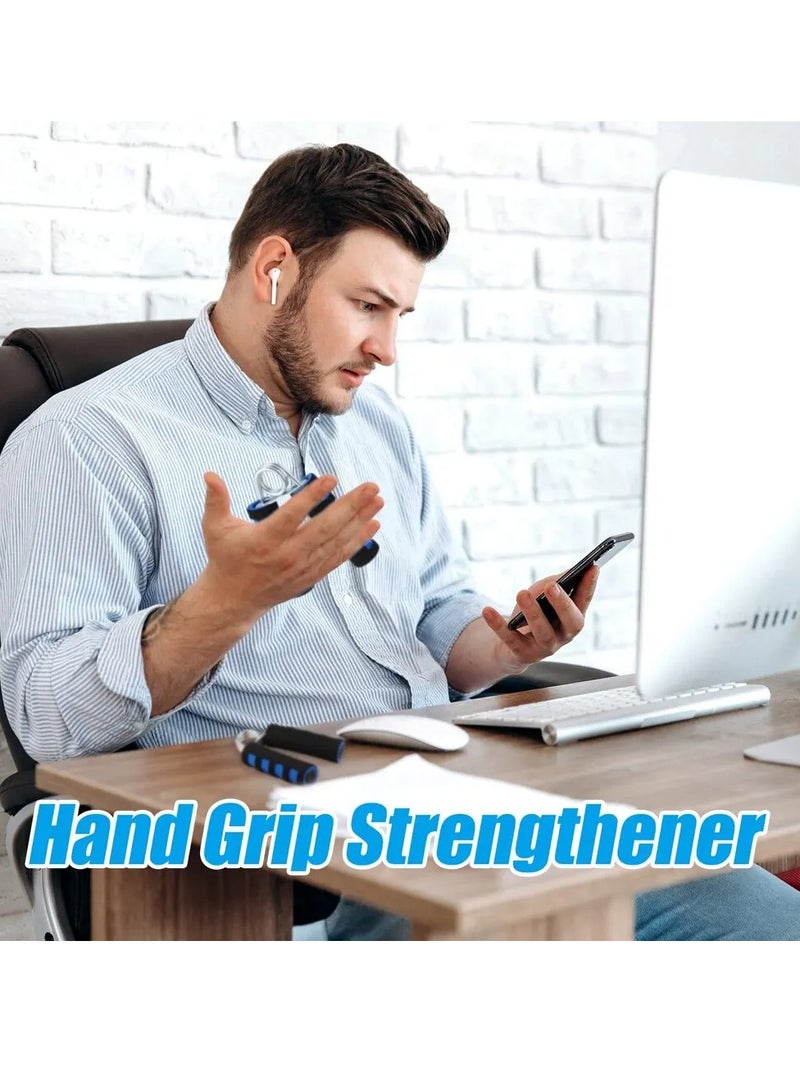 AROAQ Grip Strengthener, Flexible And Durable Gym Wrist Strength Exerciser, Portable Long Lasting Forearm Strength Trainer, Comfortable Carpal Expander Hand Trainer For Physical Therapy, (Blue) - Image 2