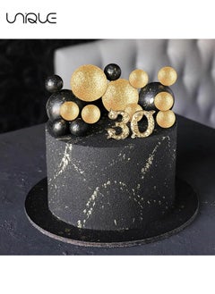 Unique 20 Pcs Ball Cake Topper Decorations Mini Balloons Cake Topper Sticks Glitter Gold Balls Cake Picks Cake Topper Balls Cake Decorations for Birthday Cake Decorations  - Image 4