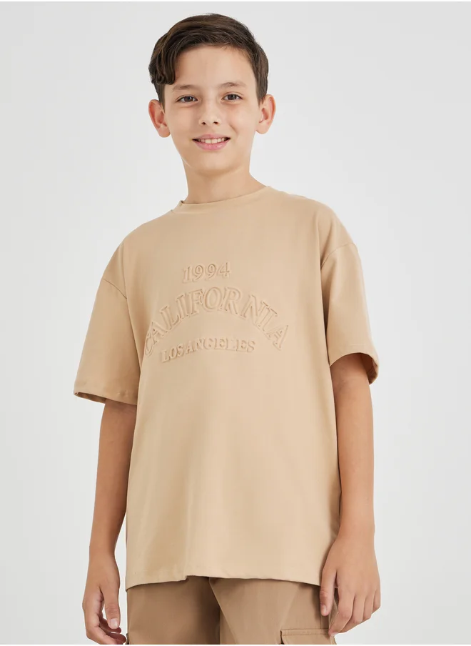ستايلي Teen Boys Over Size t-shirt with Embossed print