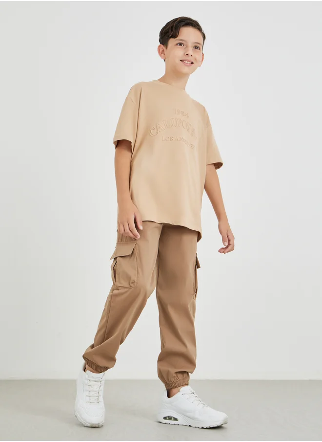 ستايلي Teen Boys Over Size t-shirt with Embossed print