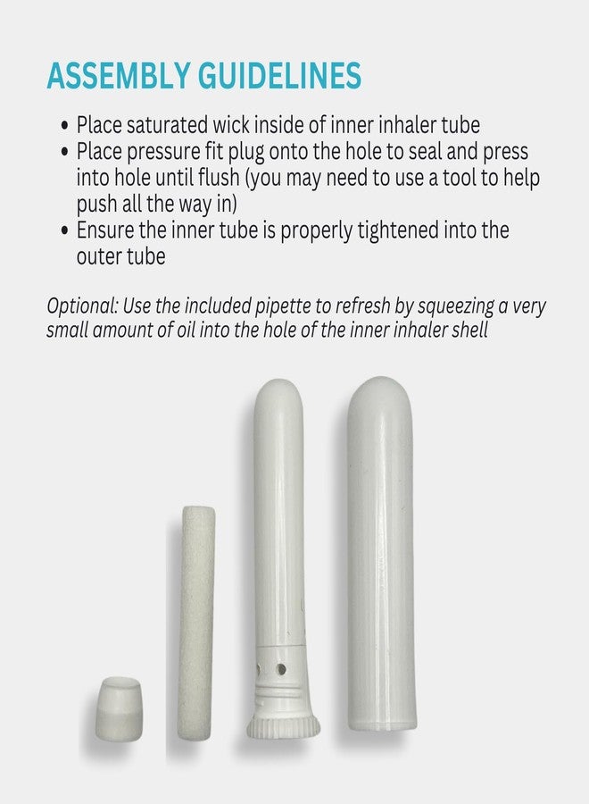 mEssentials Wild Essentials Essential Oil Inhaler Tubes, Sticks (24 Pack, Wicks, Aromatherapy On the Go, Compact, Lightweight, Made in USA, Thick Medical Grade Plastic, Portable, Degradation Resistant, Premium - Image 5