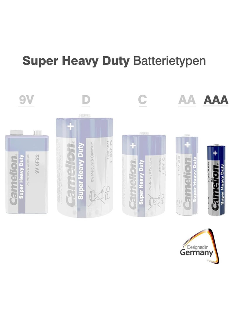 Camelion Super Heavy Duty R03 AAA Zinc-Carbon Batteries – Economical Power (Box of 12) - Image 5