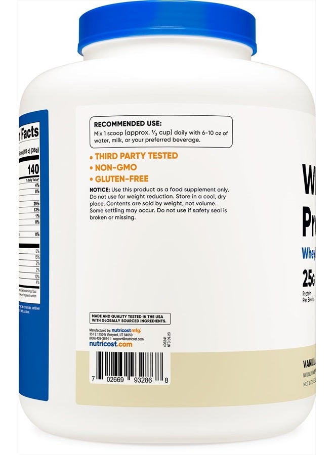 Nutricost Whey Protein Powder, Vanilla, 5 pounds - Whey Protein Concentrate  - Image 4