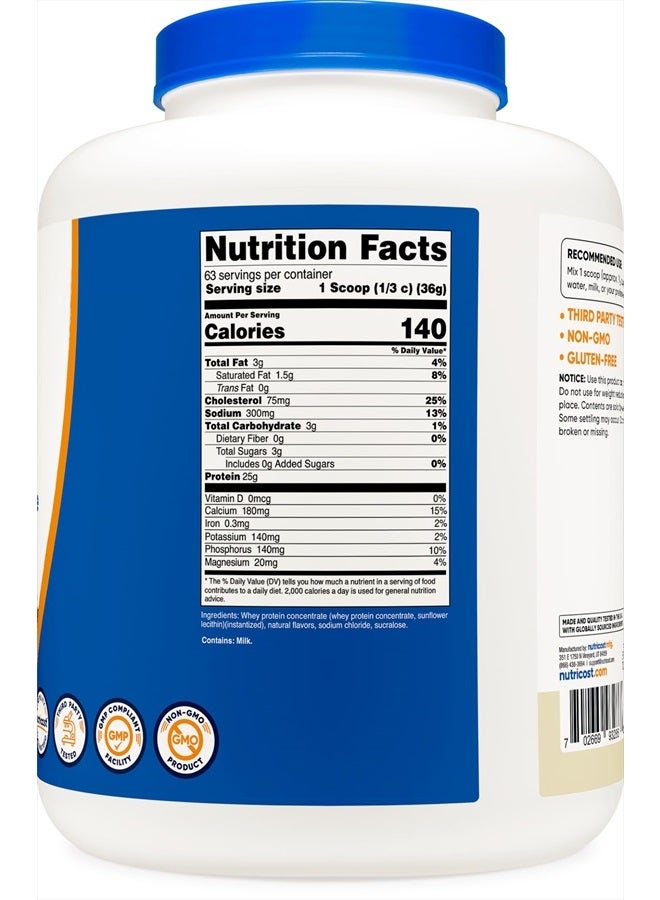 Nutricost Whey Protein Powder, Vanilla, 5 pounds - Whey Protein Concentrate  - Image 5