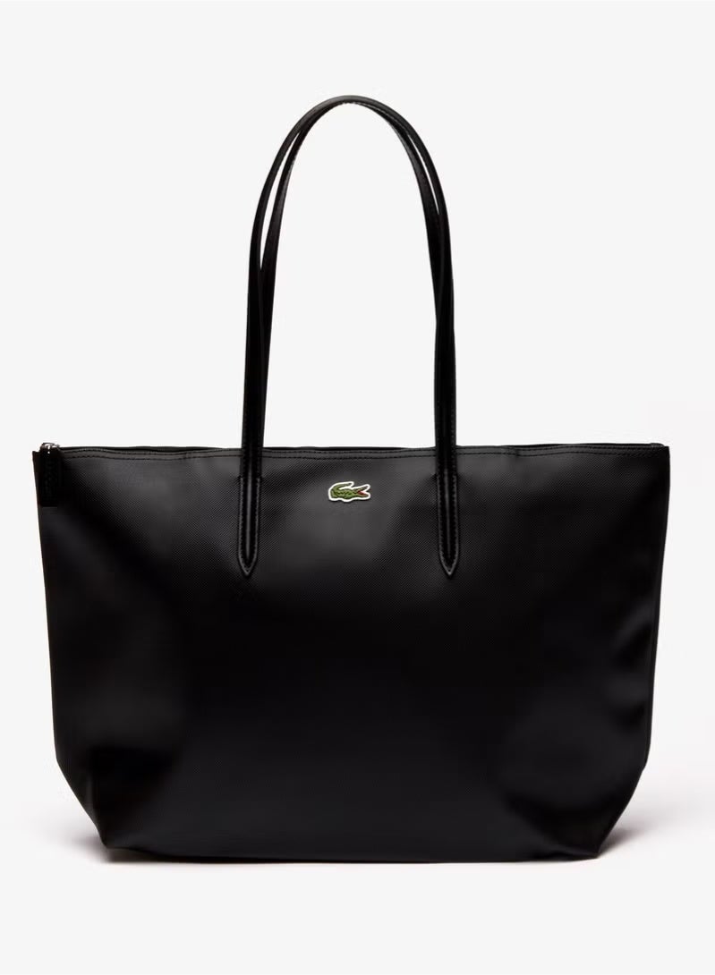 لاكوست النساء L12.12 مفهوم الأزياء متعددة الاستخدامات سعة كبيرة كبيرة حجم سحاب اليدوية حقيبة الكتف حقيبة توت كبيرة 35 سم * 30 سم * 14 سم - Image 1