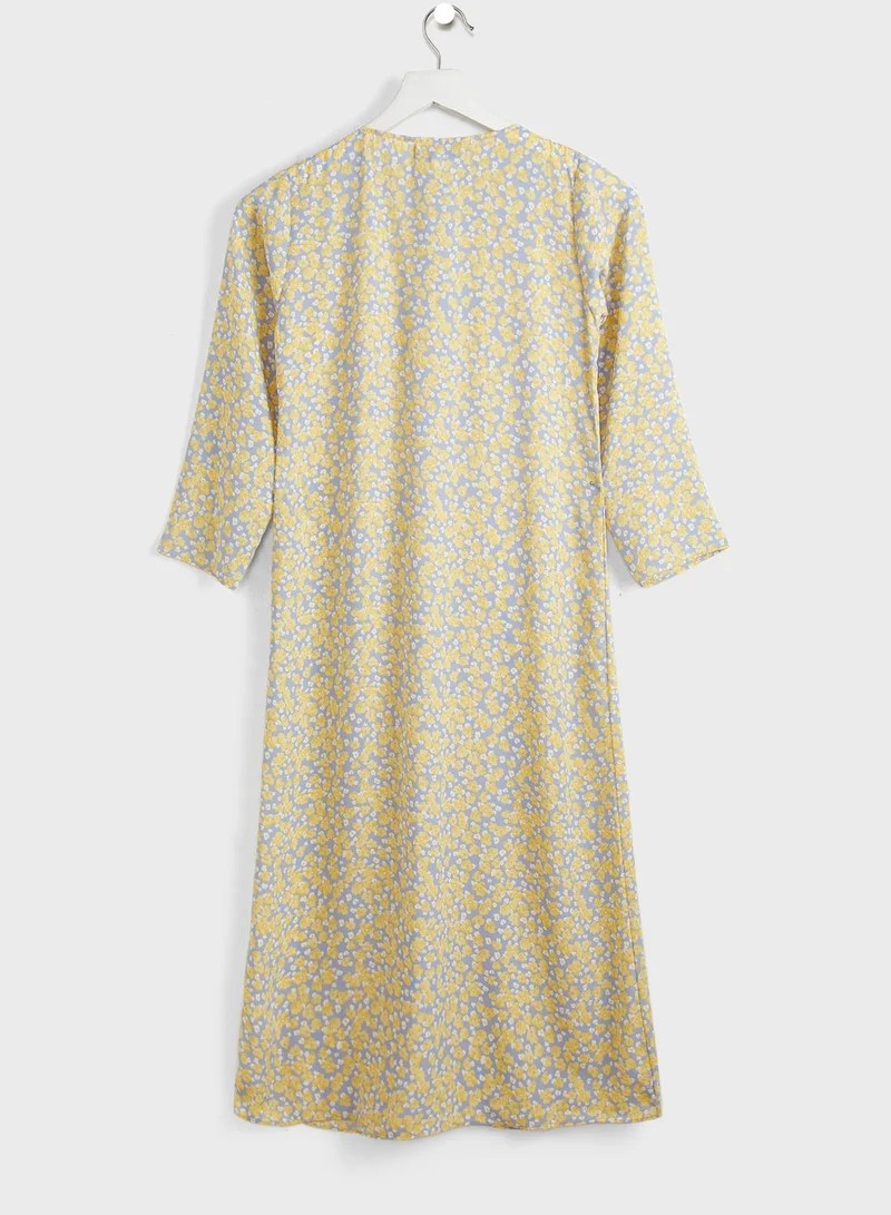 Little Golden Apple Kids Floral Print Jalabiya