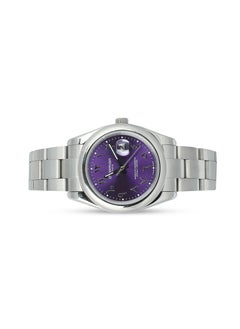 Chairman GENEVE Men's Stainless Steel Wrist Watch with Purple Dial with Arabic Dial and Date  - Image 2
