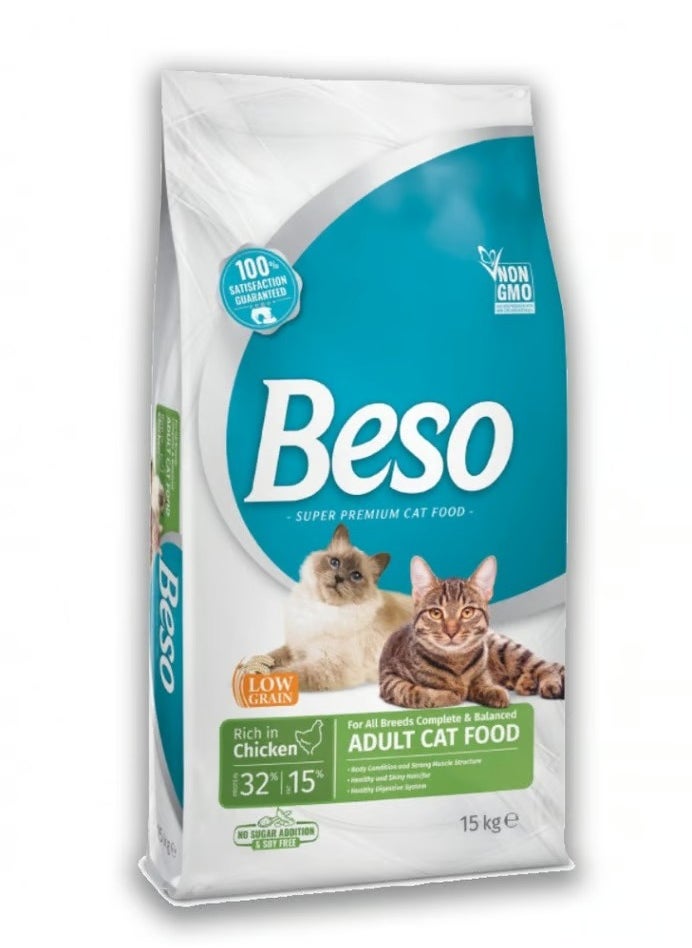 Beso Cat Adult Dry Food In Chicken Flavor 15KG 