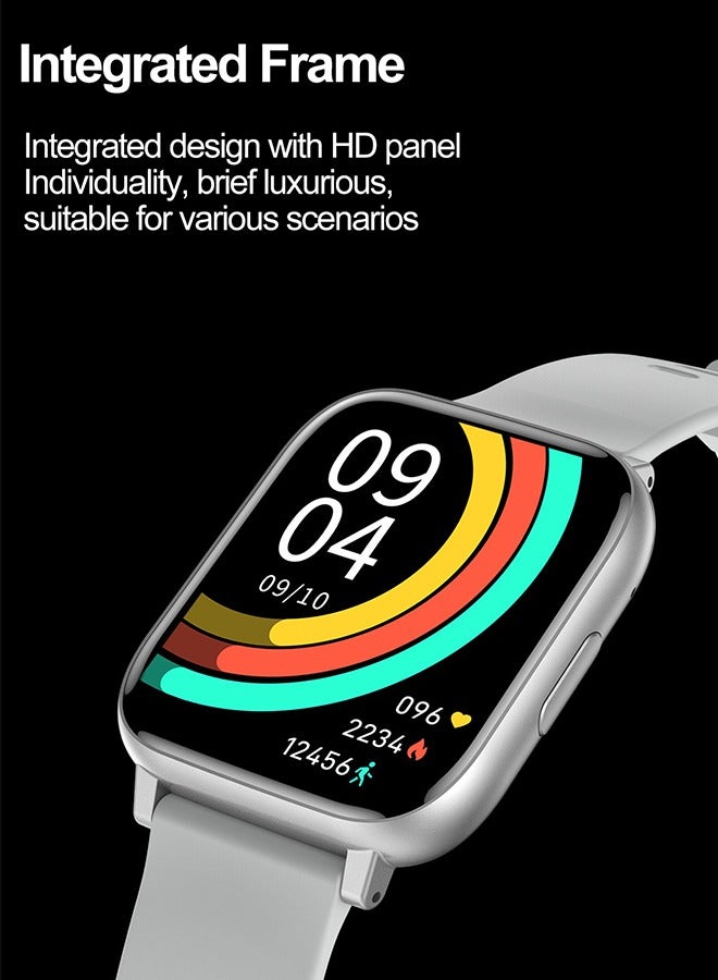 The H9 Model 1.77-Inch Smart Watch (Call Receive/Dial), Bluetooth Smart Bracelet Fitness Watch Smart Watches for Women Men with AI Voice Control Call/Text/Heart Rate/Sleep Monitor, Phone for Android iOS Phones（Grey）  - Image 3