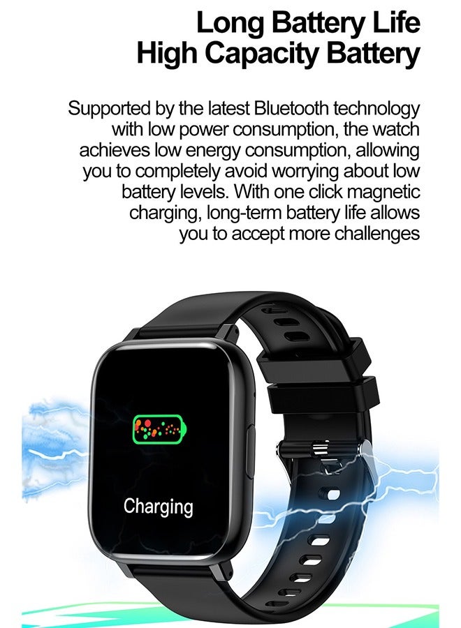The H9 Model 1.77-Inch Smart Watch (Call Receive/Dial), Bluetooth Smart Bracelet Fitness Watch Smart Watches for Women Men with AI Voice Control Call/Text/Heart Rate/Sleep Monitor, Phone for Android iOS Phones（Grey）  - Image 5