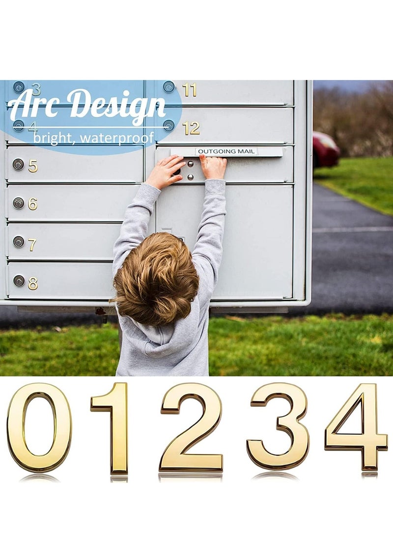 رقم منزل ثلاثي الأبعاد مقاوم للماء، ملصق ذاتي اللصق للمنزل، الشقة، صندوق البريد، الفندق، المكتب، رقم 1 - Image 5