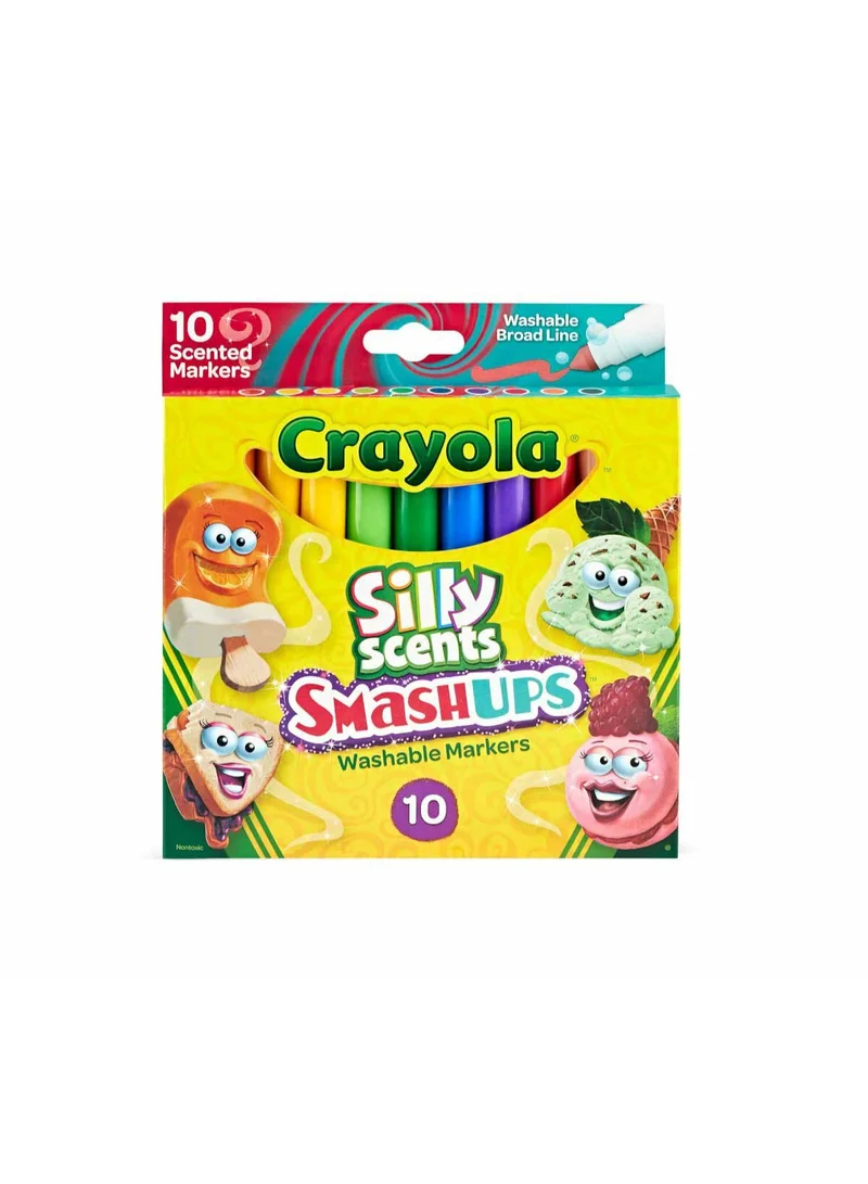 Crayola 10 Ct Silly Scents Smash Ups, Broad Line Washable Markers