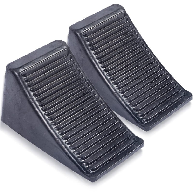 Fasmov 2 Pack Solid Rubber Heavy Duty Wheel Chock Premium Chock for Car Travel Trailers RV Truck and ATV