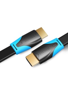 VENTION VENTION Flat HDMI Cable 10M Black and blue Model # VAA-B02-L1000  - Image 1