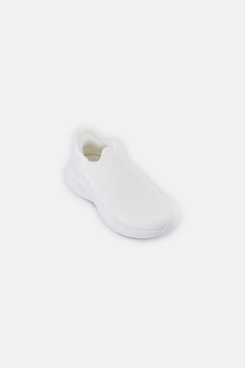 English Laundry Kids Girls Slip On School Shoes, White - Image 1