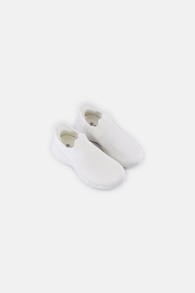 English Laundry Kids Girls Slip On School Shoes, White - Image 4
