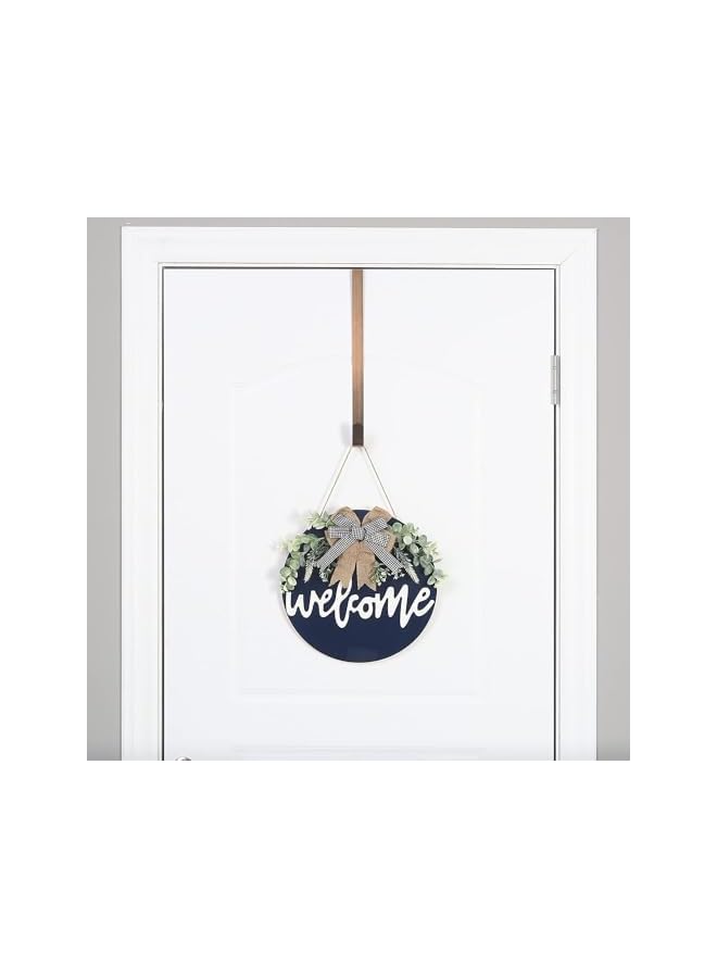 promass 15"" Wreath Hanger for Front Door Metal Over The Door Single Hook, Black(1), E03007 - Image 5