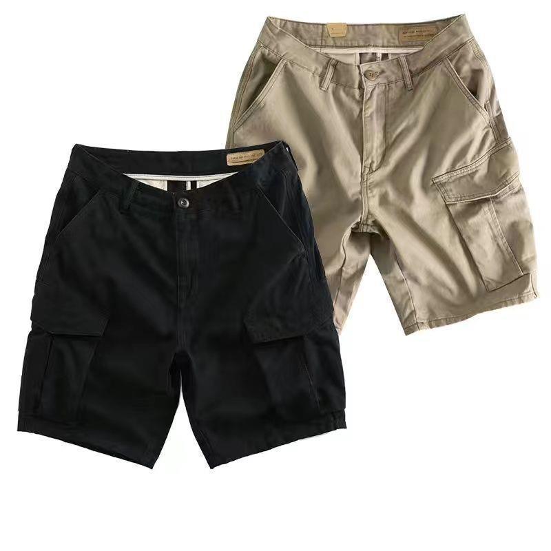 Yu Wenle Same Style Work Shorts Mens Fashion Brand Loose Washed 5-point Pants Mens Large Size Casual Pants Summer. Grey - Image 2