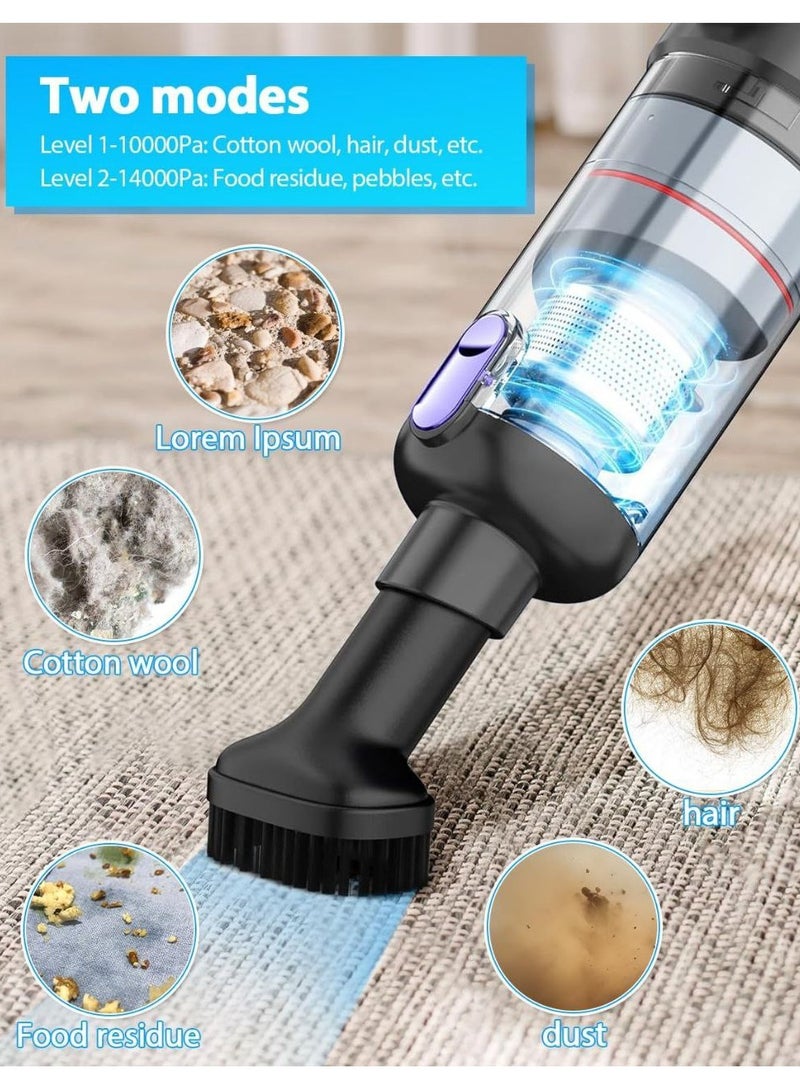 Handheld Vacuum Cleaner Wireless Car Vacuum Cleaner Dust Rewind Function at the Touch of a Button 14000Pa Car Vacuum Cleaner Handheld Vacuum Cleaner for Car.  - Image 2