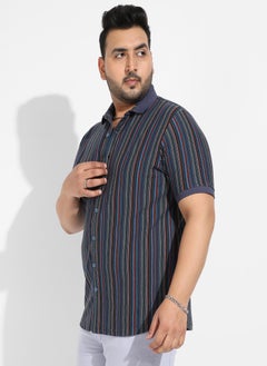 Instafab Plus Instafab Plus Men's Multicolour Contrast Knitted Shirt  - Image 3