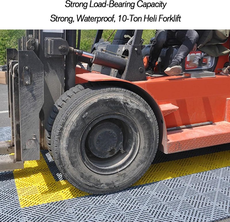 4pcs Drainage Interlocking Floor Tiles,Self-Draining Design Modular Interlocking Floor Tiles for Bath Garage Deck Patio Floor(15.74"x15.74"x0.78") (Color : Yellow, Size : 4pcs) - Image 5
