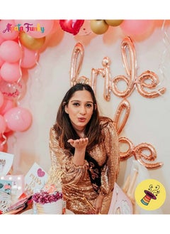 Atpata Funky Atpata Funky Bride To Be Cursive Text Foil Balloons (Rose Gold), Large (Model Number: Foil-BrideToBeCursive)  - Image 2