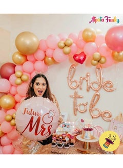 Atpata Funky Atpata Funky Bride To Be Cursive Text Foil Balloons (Rose Gold), Large (Model Number: Foil-BrideToBeCursive)  - Image 4