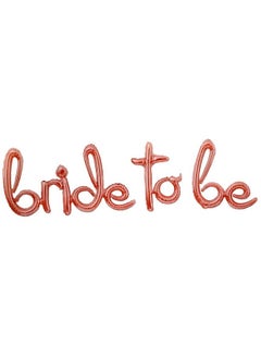 Atpata Funky Atpata Funky Bride To Be Cursive Text Foil Balloons (Rose Gold), Large (Model Number: Foil-BrideToBeCursive)  - Image 1