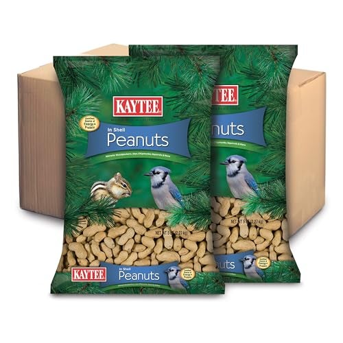 Kaytee Whole Peanuts in Shell for Cardinals, Blue Jays, Woodpeckers and Other Outside Wild Birds, Two 5 Pound Bags - Image 1