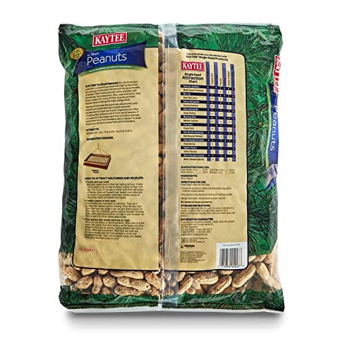 Kaytee Whole Peanuts in Shell for Cardinals, Blue Jays, Woodpeckers and Other Outside Wild Birds, Two 5 Pound Bags - Image 2