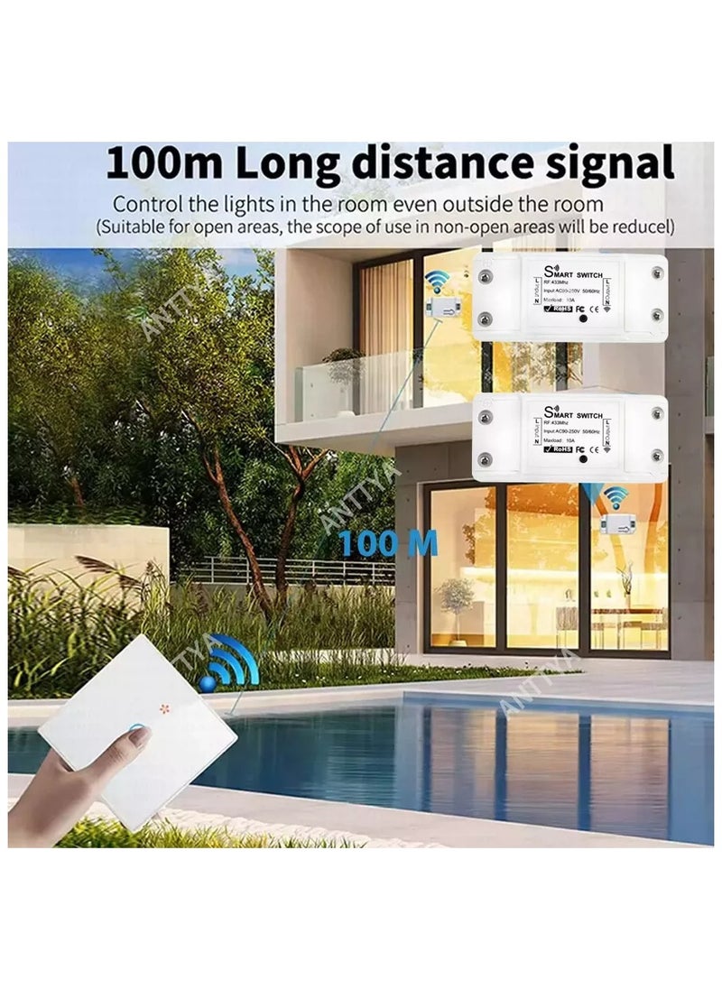 Generic Wireless Light Switch and 433MHz Wall Switch Remote Control Lamp Bulb Fan Switch,110V 220V 230V 240V 10A Relay Receiver  - Image 3