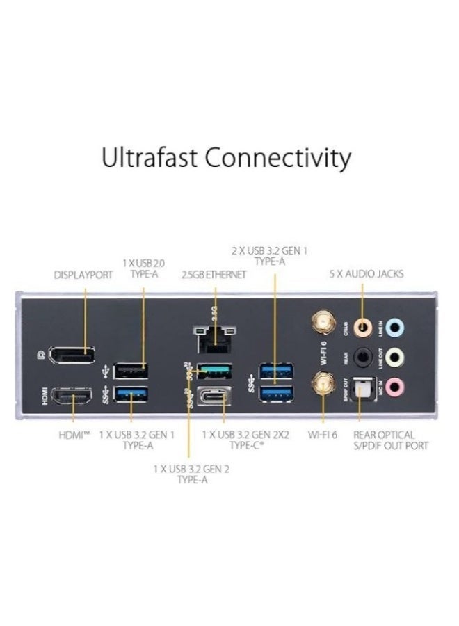 لوحة أم جيمينج ATX بمقبس LGA 1700 تدعم DDR5 وPCIe 5.0 وWiFi ومنافذ M.2 لتجميعات الكمبيوتر - Image 4