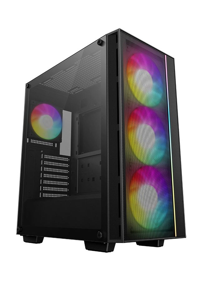 DEEPCOOL - MATREXX 55 MESH V4 C 4x120mm ADD-RGB Fans Full Sized Tempered Glass ATX Mid-Tower Computer Case - Black | R-MATREXX55-BCAGA4-G-4 - Image 1