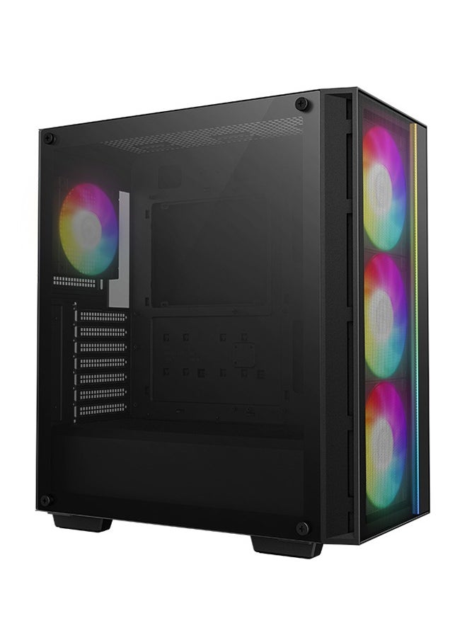 DEEPCOOL - MATREXX 55 MESH V4 C 4x120mm ADD-RGB Fans Full Sized Tempered Glass ATX Mid-Tower Computer Case - Black | R-MATREXX55-BCAGA4-G-4 - Image 1