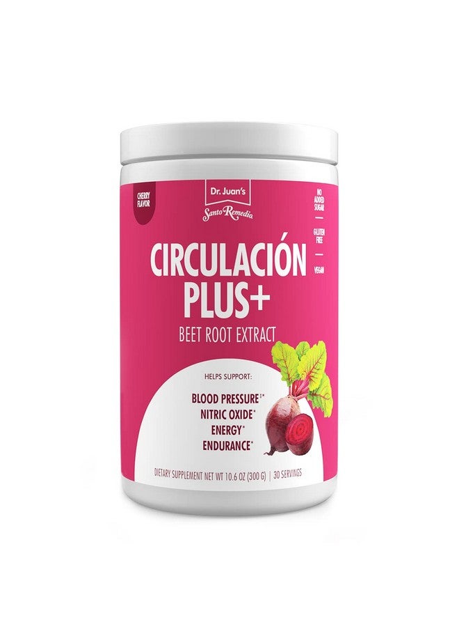 Santo Remedio Circulacion Plus, Nutritional Supplement, Beets Extract, Superfood for Circulation and Heart, Energy & Stamina, Supports Nitric Oxide and Circulation, Cherry Flavor, 30 Servings, Vegan - Image 1