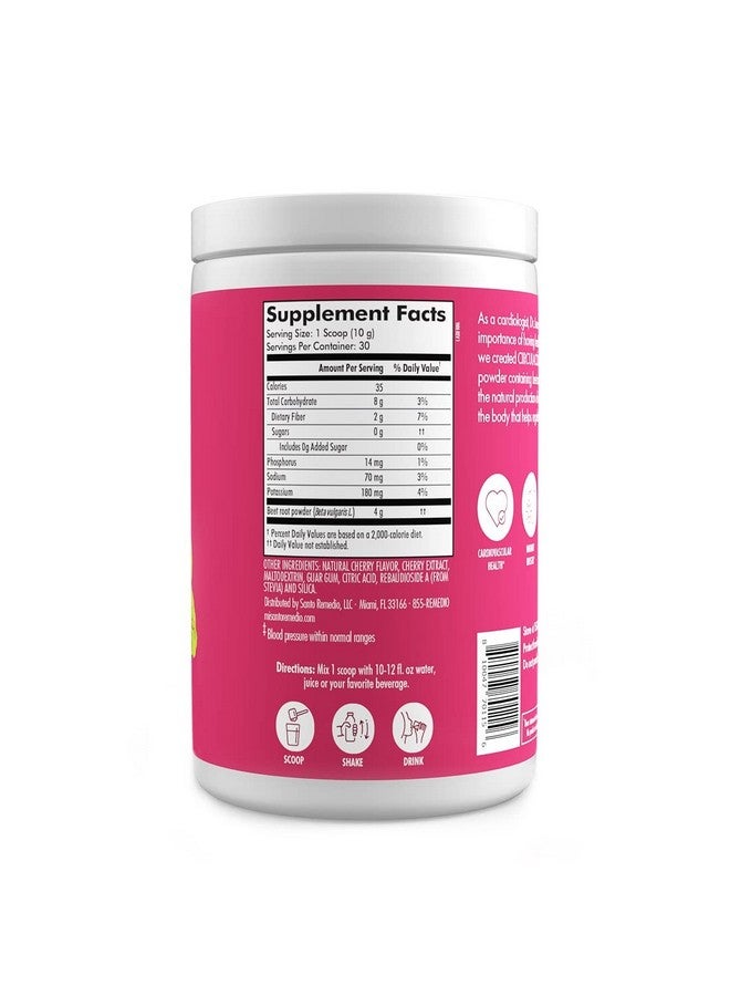 Santo Remedio Circulacion Plus, Nutritional Supplement, Beets Extract, Superfood for Circulation and Heart, Energy & Stamina, Supports Nitric Oxide and Circulation, Cherry Flavor, 30 Servings, Vegan - Image 2
