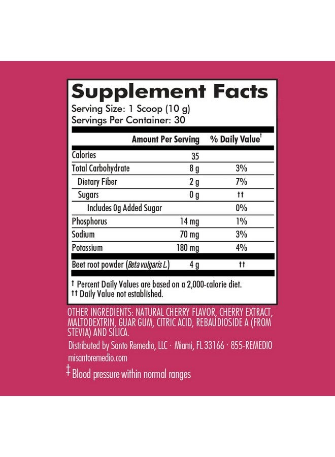 Santo Remedio Circulacion Plus, Nutritional Supplement, Beets Extract, Superfood for Circulation and Heart, Energy & Stamina, Supports Nitric Oxide and Circulation, Cherry Flavor, 30 Servings, Vegan - Image 3