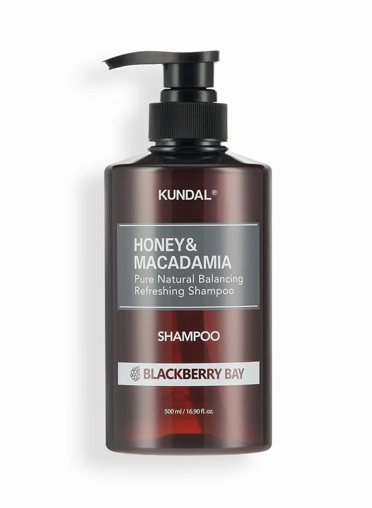 KUNDAL Honey & Macadamia Pure Natural Balancing Refreshing Shampoo Blackberry Bay 500 mL - Image 1